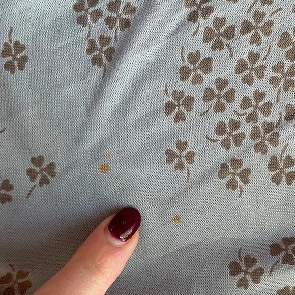 Free People Light Blue Floral Midi Dress - Picture 4 of 6